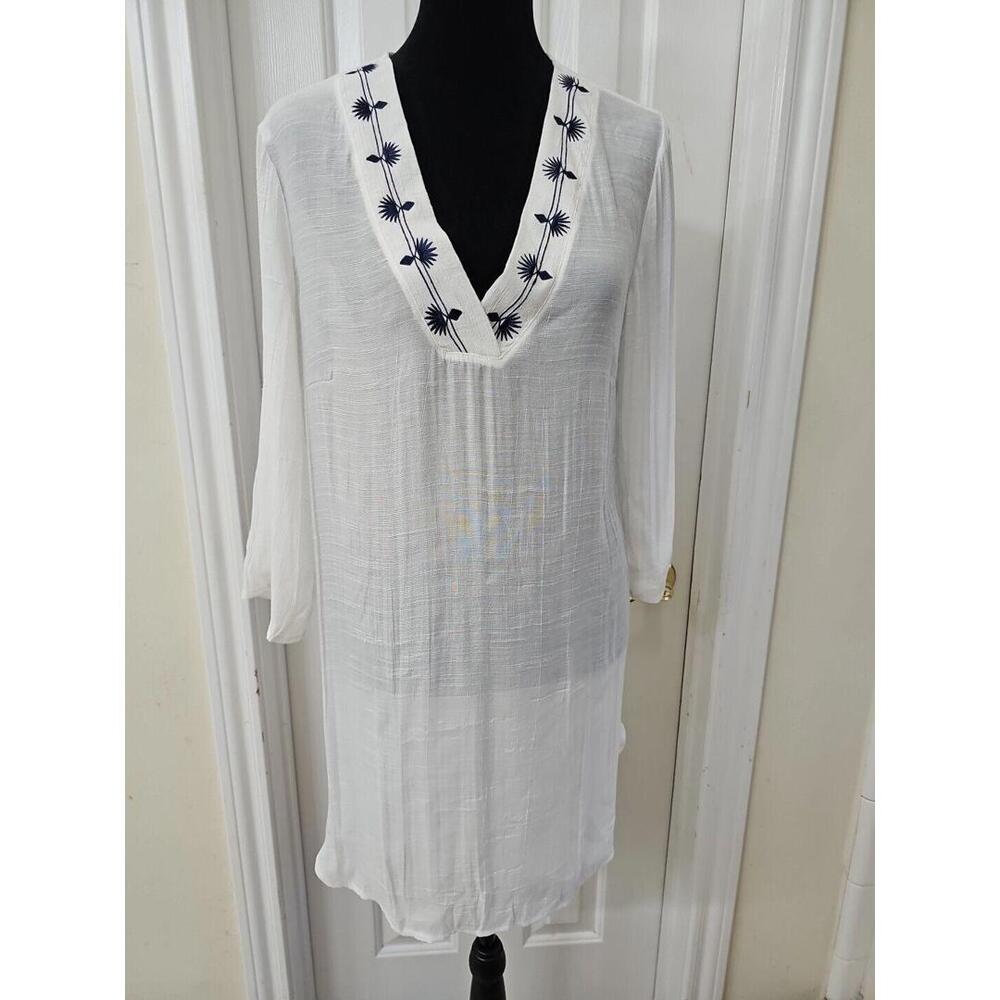Kona‎ Sol Women's Kimono Cover-up Medium Embroidered Beach Dress